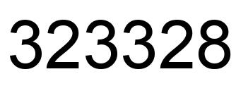 Number 323328 black image