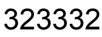 Number 323332 black image