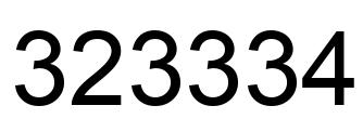 Number 323334 black image