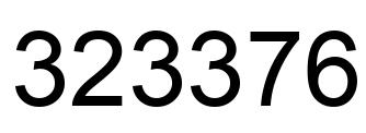 Number 323376 black image