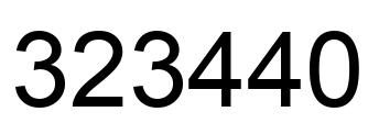 Number 323440 black image