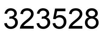 Number 323528 black image