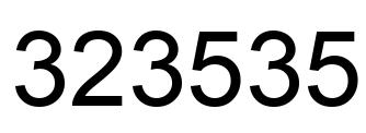 Number 323535 black image