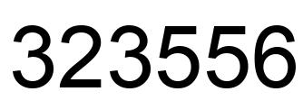 Number 323556 black image