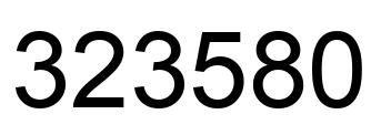 Número 323580 imagen negro