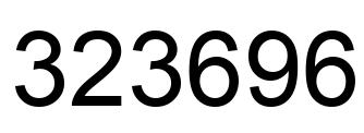 Number 323696 black image
