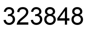 Number 323848 black image