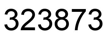 Number 323873 black image