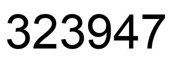 Number 323947 black image