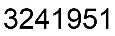 Number 3241951 black image