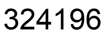 Number 324196 black image