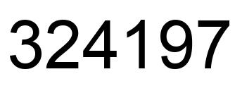Number 324197 black image