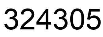 Number 324305 black image