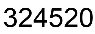 Number 324520 black image