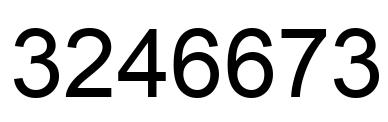 Número 3246673 imagen negro