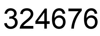 Number 324676 black image