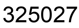 Número 325027 imagen negro
