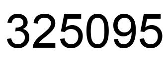 Number 325095 black image