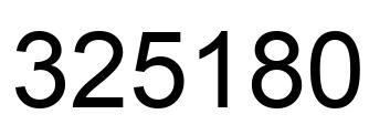 Number 325180 black image