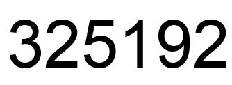 Number 325192 black image