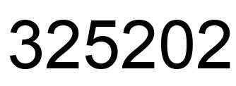 Number 325202 black image