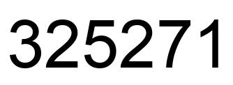 Number 325271 black image