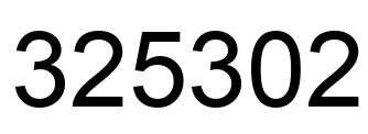 Number 325302 black image