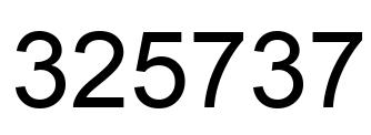 Número 325737 imagen negro