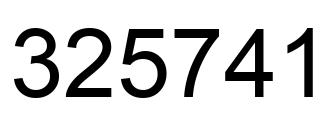 Número 325741 imagen negro
