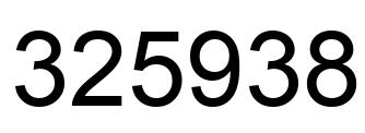 Number 325938 black image