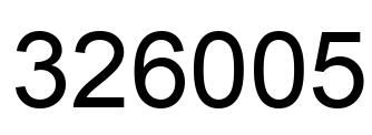 Número 326005 imagen negro