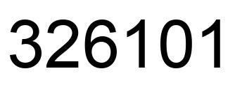 Number 326101 black image