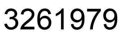 Number 3261979 black image