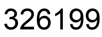 Number 326199 black image