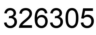 Number 326305 black image