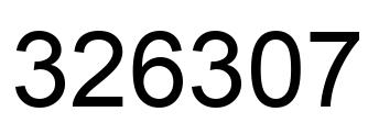 Number 326307 black image