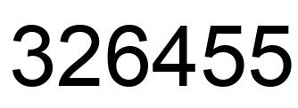 Número 326455 imagen negro