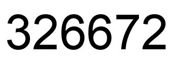 Number 326672 black image