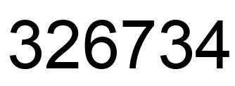 Number 326734 black image