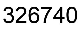 Number 326740 black image