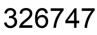 Number 326747 black image