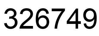 Number 326749 black image