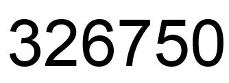 Number 326750 black image