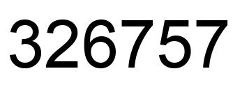 Number 326757 black image