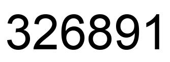 Number 326891 black image