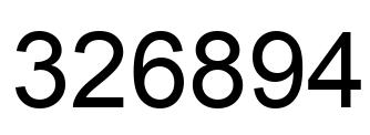 Number 326894 black image