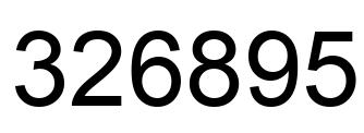 Number 326895 black image