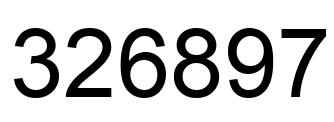 Number 326897 black image