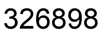 Number 326898 black image