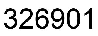 Number 326901 black image
